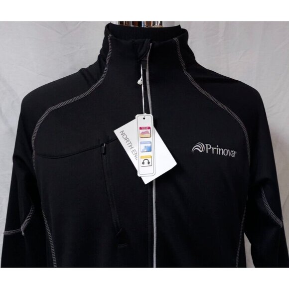 New North End Mens Medium Black Gravity Performance Full Zip Fleece Jacket - Picture 3 of 16